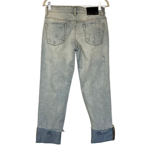 One Teaspoon Free Love Awesome Baggies Ripped Distressed Boyfriend Jeans Size 24 - Picture 4 of 16